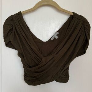 Charlotte Russe Elegant Olive Women's Crop Top